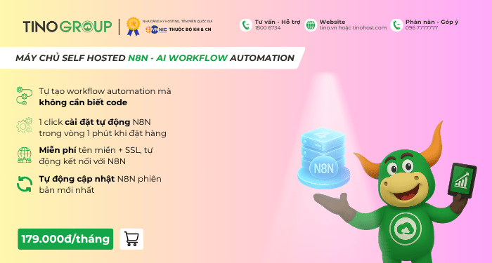 Không biết code có dùng n8n được không? Đánh giá chi tiết cho người không biết lập trình 6 Giải pháp tối ưu cho người không chuyên: VPS cài sẵn n8n của Tino