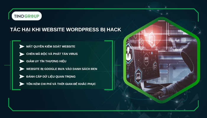 Tác hại khi website WordPress bị hack