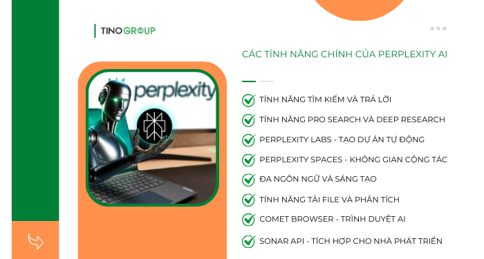 Perplexity AI là gì? Khám phá AI tìm kiếm hot nhất 2025 3 Các tính năng chính của Perplexity AI
