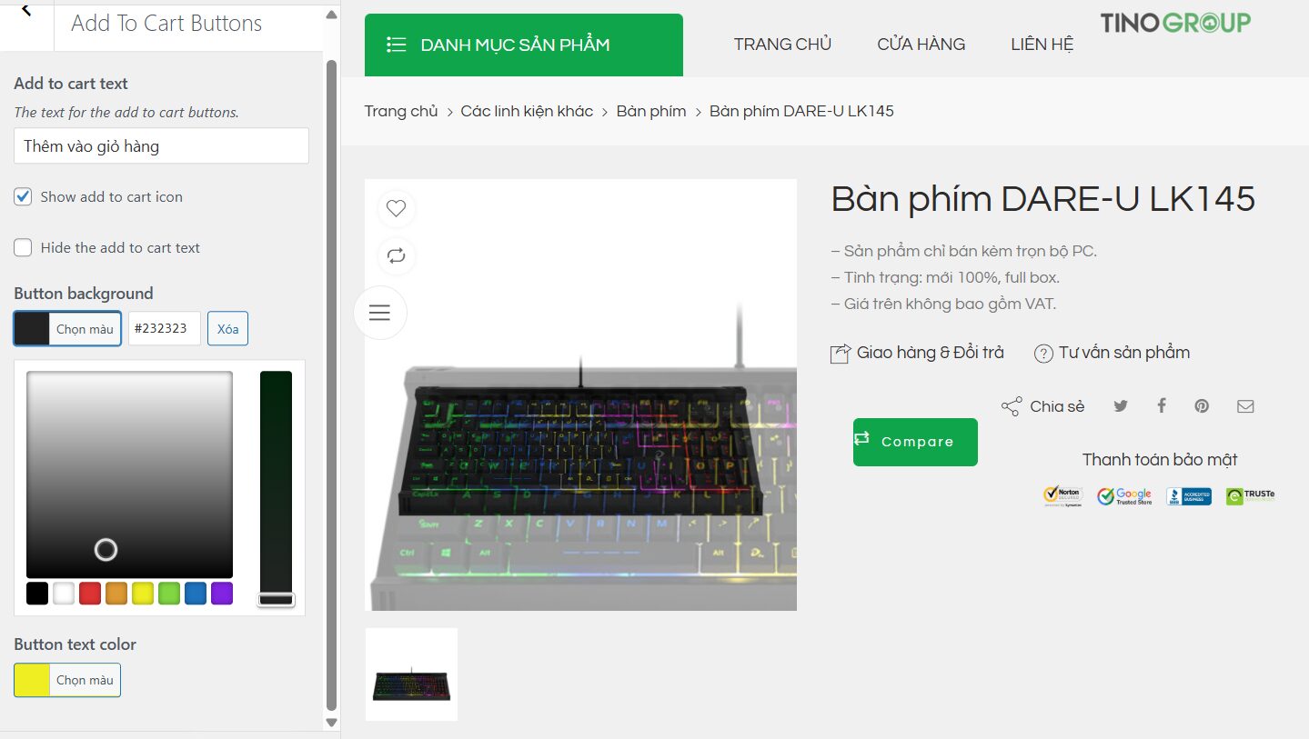 Thêm nút Add to Cart bằng plugin