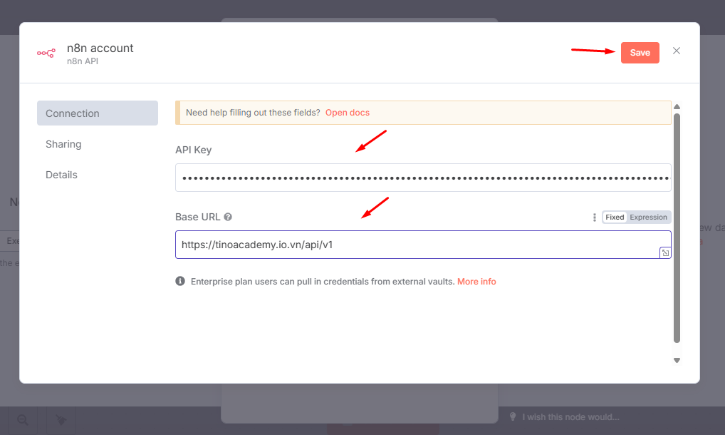 Cấu hình node n8n để lấy Workflow