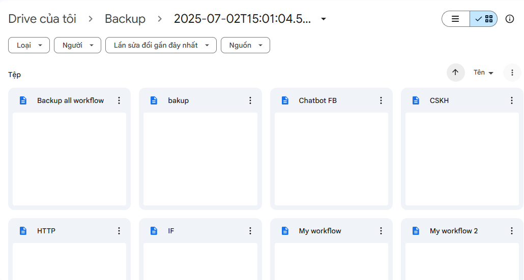 Lưu và kiểm tra Workflow