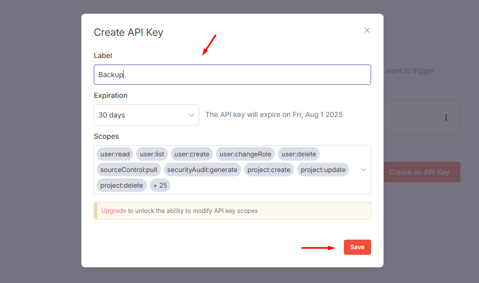 Tạo API Key n8n
