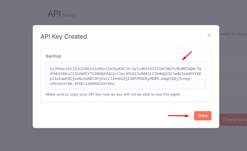 Tạo API Key n8n