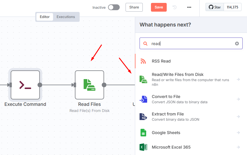 Đọc file vừa xuất với Read Files