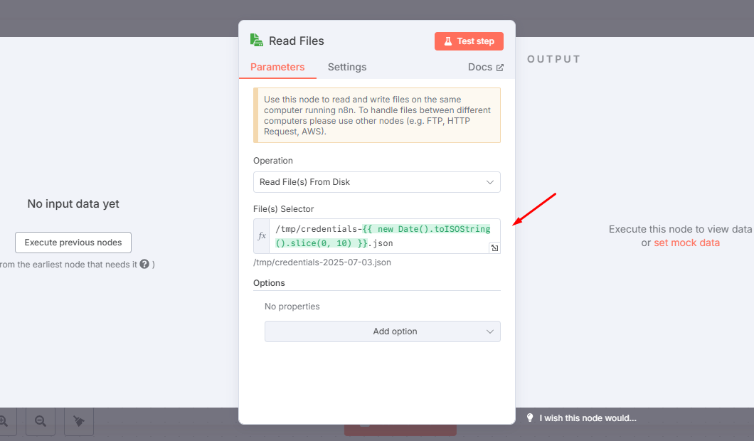 Đọc file vừa xuất với Read Files