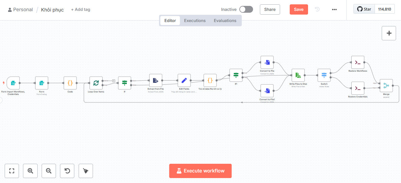Hướng dẫn cách chuyển n8n sang VPS mới đầy đủ, không lỗi 4 Workflow di chuyển n8n