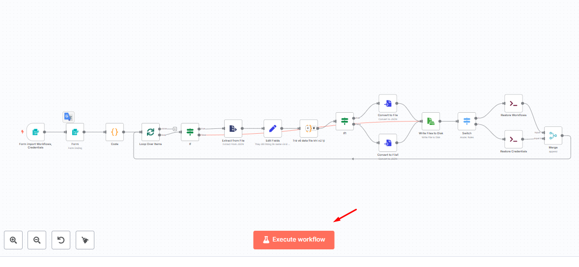 Hướng dẫn cách chuyển n8n sang VPS mới đầy đủ, không lỗi 7 Chạy workflow khôi phục Workflow và Credential trên VPS mới