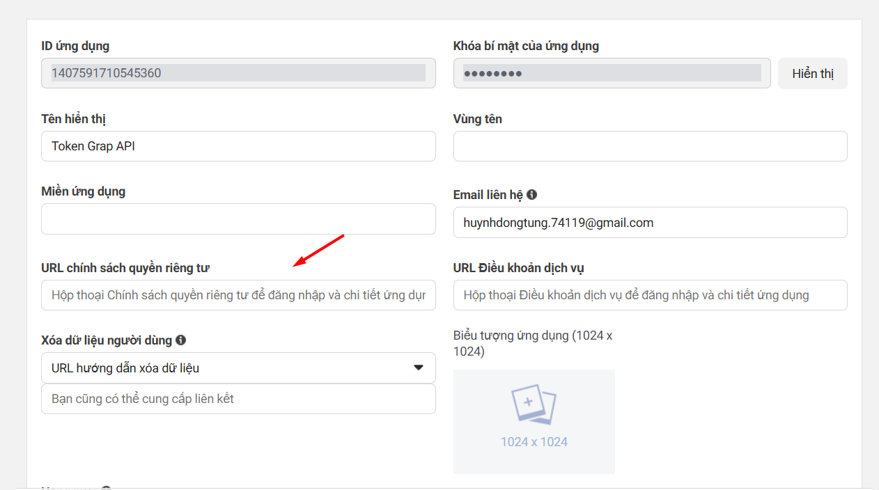 Hướng dẫn cách tạo Access Token Facebook Graph API để kết nối với n8n 14 Cấu hình ứng dụng và quyền hạn