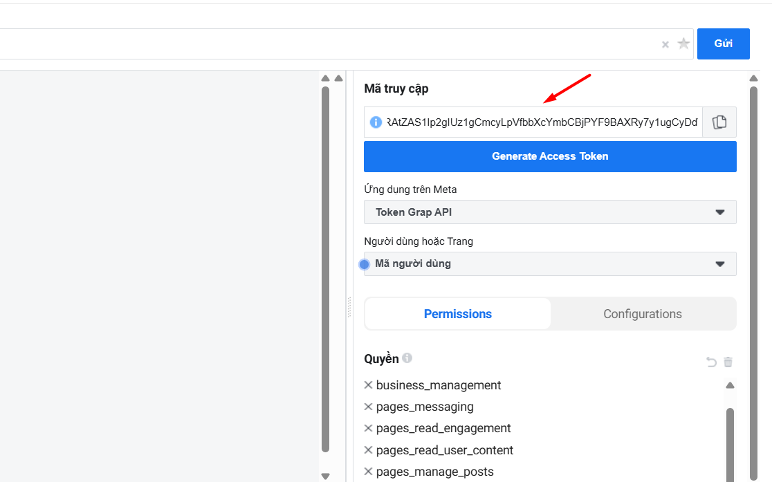 Hướng dẫn cách tạo Access Token Facebook Graph API để kết nối với n8n 38 Chuyển đổi thành User Token dài hạn và lấy Page Token
