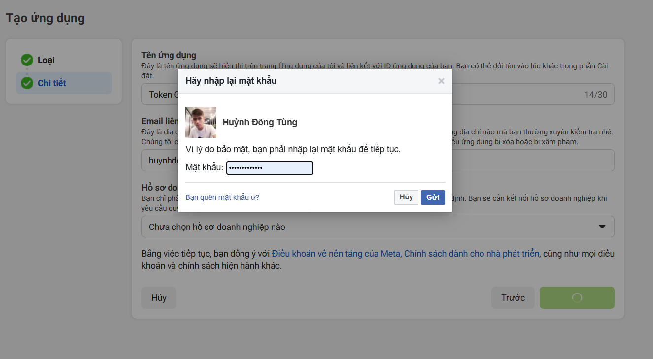 Hướng dẫn cách tạo Access Token Facebook Graph API để kết nối với n8n 10 Tạo ứng dụng Facebook mới