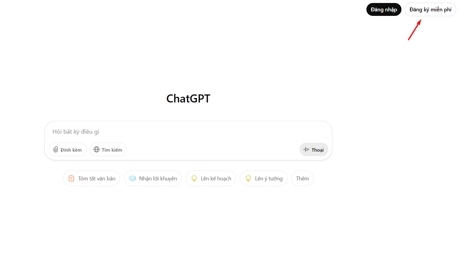 Đăng ký tài khoản ChatGPT