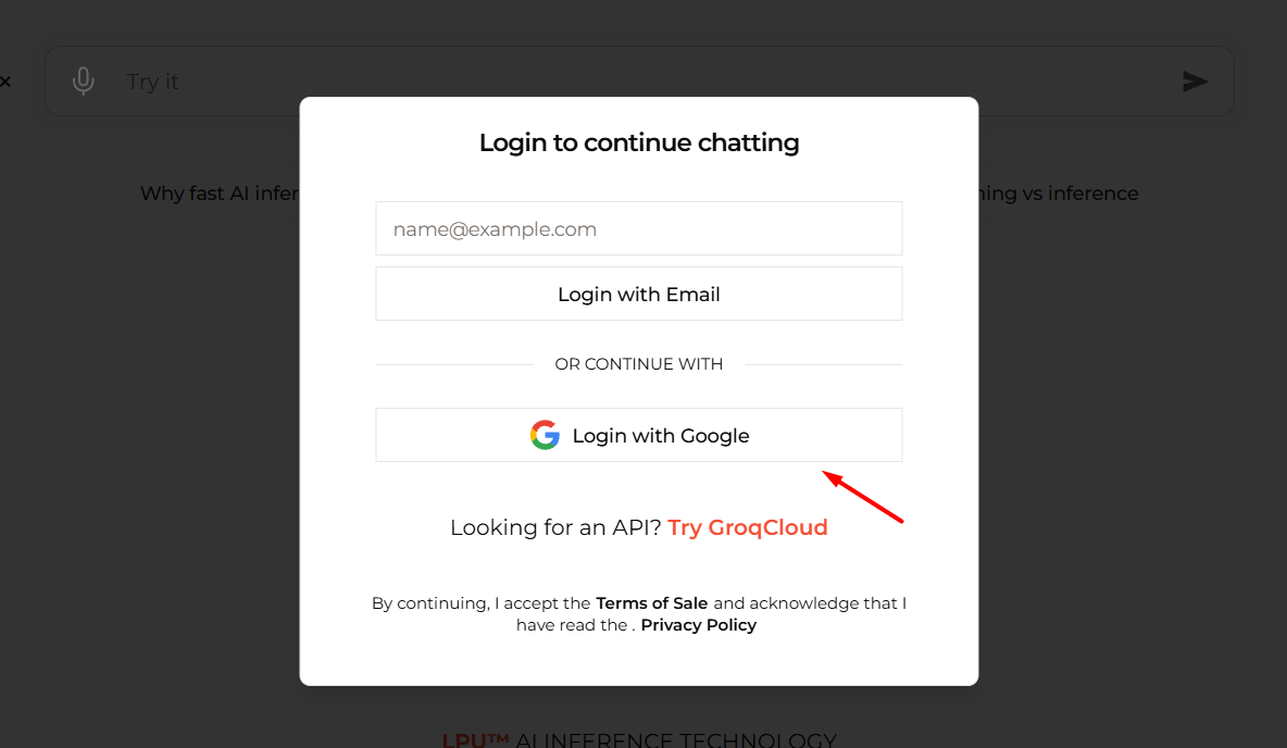 Groq Chat là gì? Hướng dẫn cách đăng ký và sử dụng Groq Chat 2025 9 Các bước đăng ký tài khoản Grog Chat