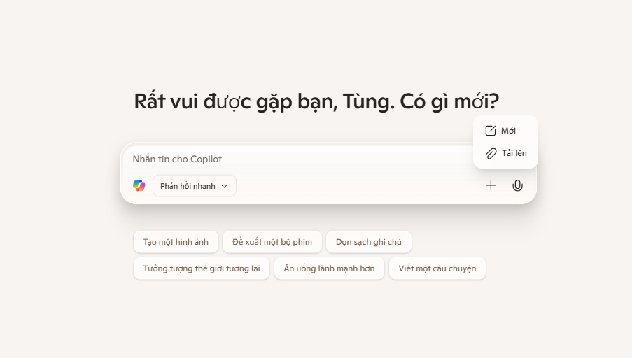 Khu vực tương tác chính