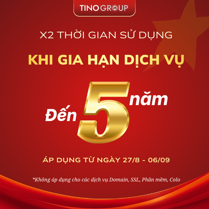 Mừng 80 Năm Độc Lập: Tino Group Tung Ưu Đãi Lịch Sử - Giảm Sốc 50% & Nhân Đôi Thời Gian Sử Dụng! 3 Mừng 80 Năm Độc Lập: Tino Group Tung Ưu Đãi Lịch Sử - Giảm Sốc 50% & Nhân Đôi Thời Gian Sử Dụng! 2