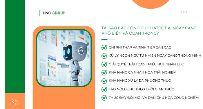 Tại sao các công cụ chatbot AI ngày càng phổ biến và quan trọng?