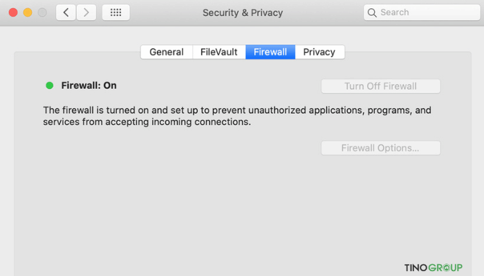 Tắt tạm thời Firewall và Antivirus