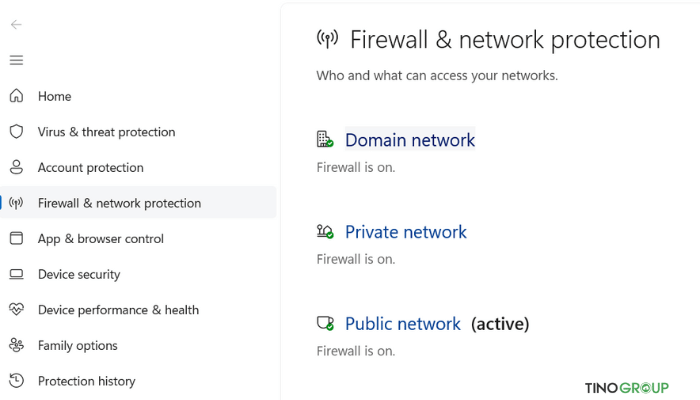 Tắt tạm thời Firewall và Antivirus