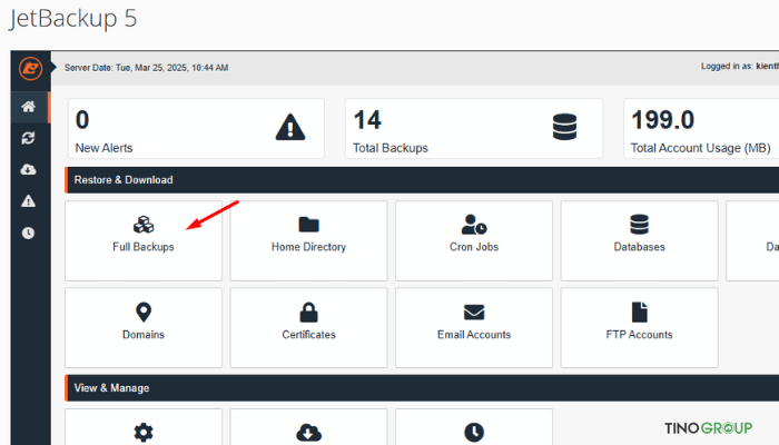 Hướng dẫn sửa lỗi "Đã có một lỗi nghiêm trọng trên trang web này" trong WordPress 10 Khôi phục website từ bản sao lưu (Backup)