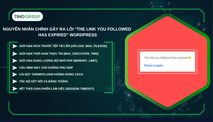 Cách sửa lỗi The Link You Followed Has Expired trong WordPress hiệu quả 100% 2 Nguyên nhân chính gây ra lỗi "The Link You Followed Has Expired" WordPress