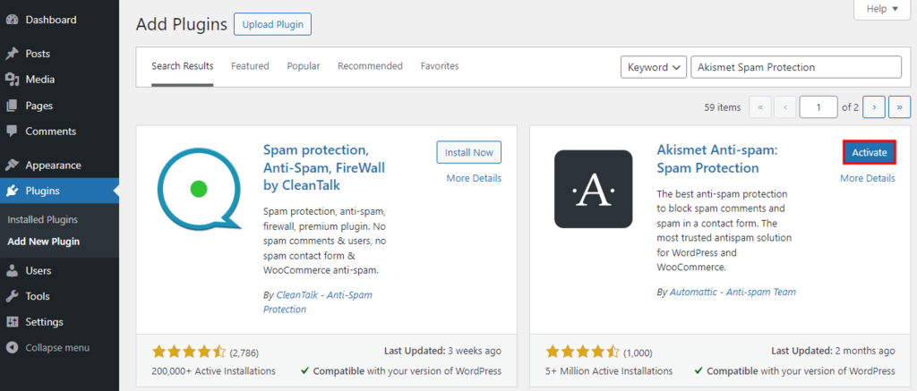 Cách cài đặt plugin Akismet trong WordPress – Bảo vệ website khỏi spam ngay hôm nay! 4 Cách cài đặt plugin Akismet trong WordPress – Bảo vệ website khỏi spam ngay hôm nay! 4