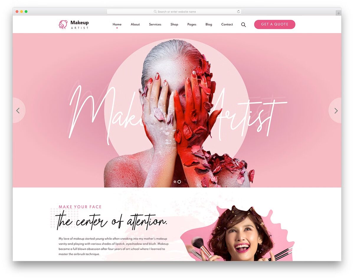 Top 50+ mẫu website bán hàng WordPress đẹp, chuẩn SEO 2025 35 Makeup Artist
