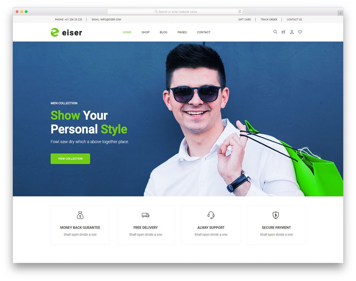 Top 50+ mẫu website bán hàng WordPress đẹp, chuẩn SEO 2025 39 Eiser