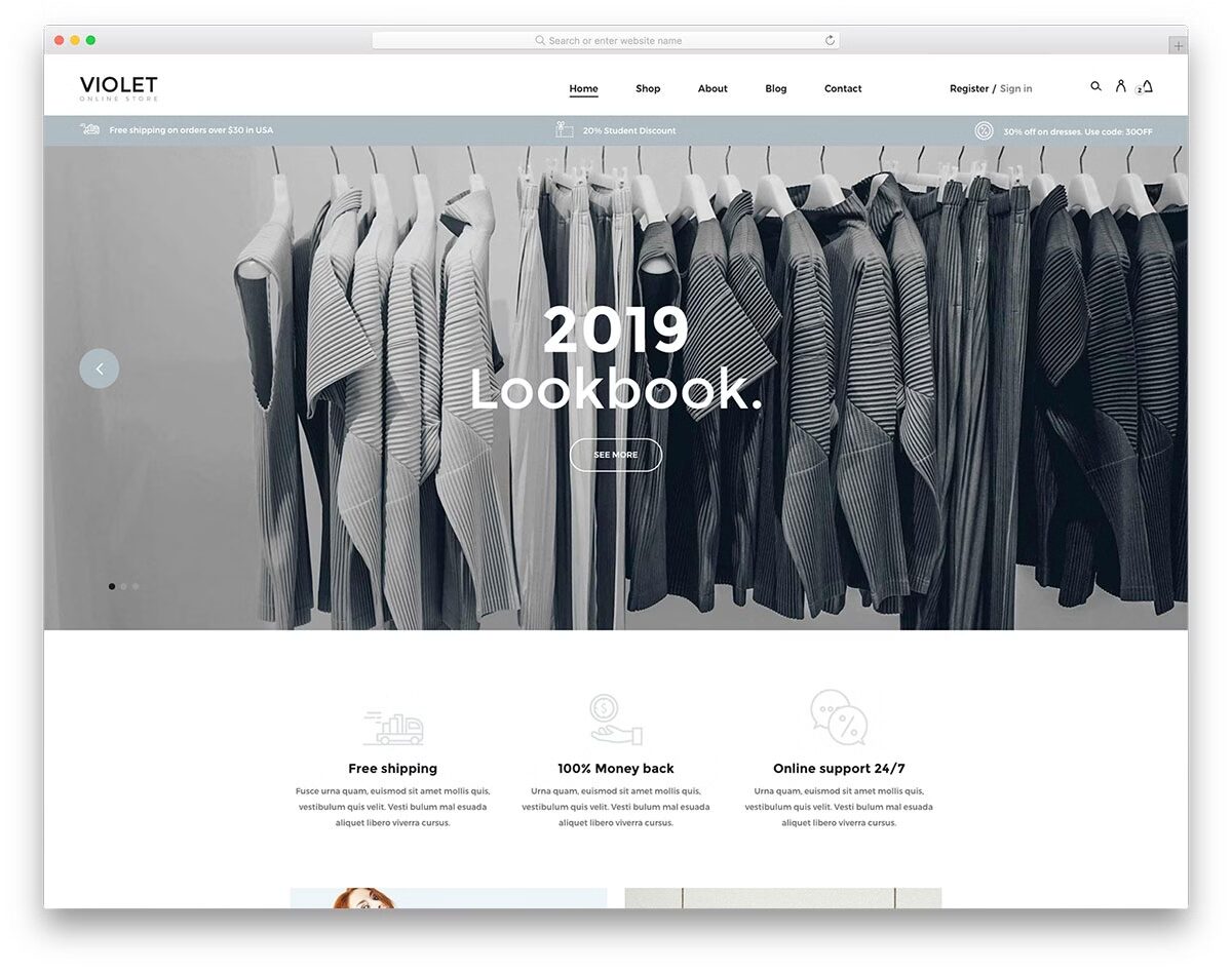 Top 50+ mẫu website bán hàng WordPress đẹp, chuẩn SEO 2025 43 Violet