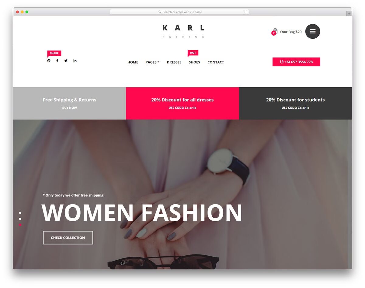Top 50+ mẫu website bán hàng WordPress đẹp, chuẩn SEO 2025 45 Karl