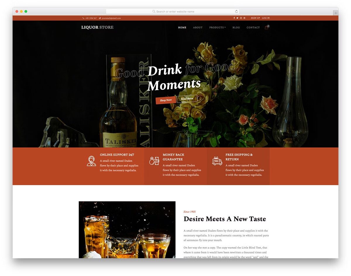 Top 50+ mẫu website bán hàng WordPress đẹp, chuẩn SEO 2025 4 Liquor Store