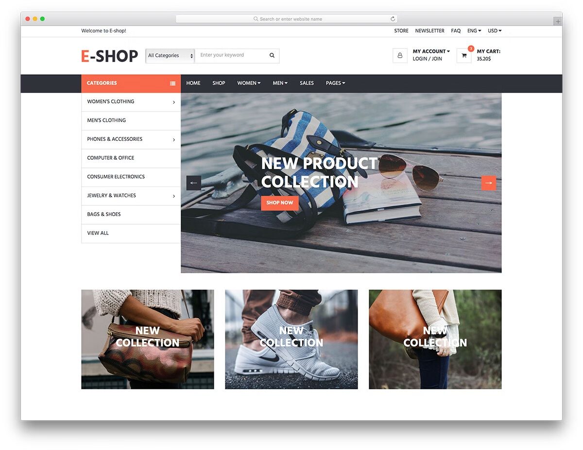 Top 50+ mẫu website bán hàng WordPress đẹp, chuẩn SEO 2025 50 E-Shop