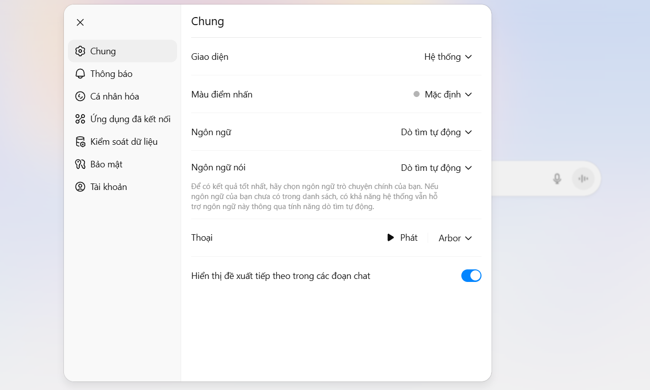 Tùy chỉnh giao diện