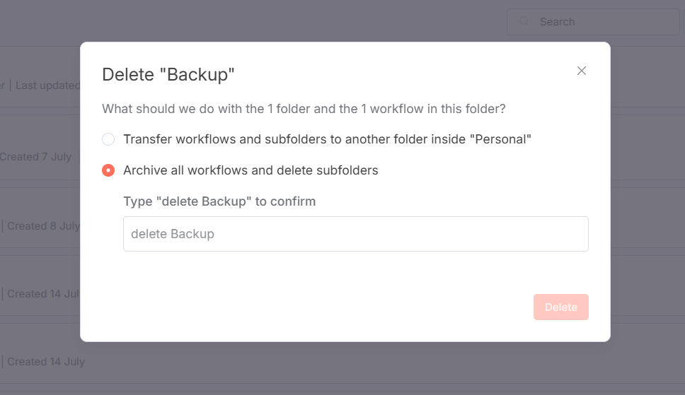 Xóa Folder
