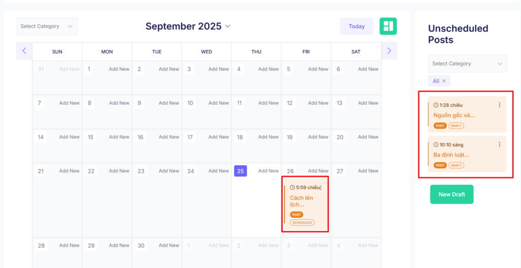 Cách lên lịch đăng bài bằng plugin SchedulePress (nâng cao)