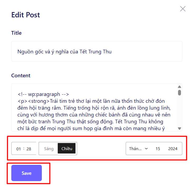 Cách lên lịch đăng bài bằng plugin SchedulePress (nâng cao)