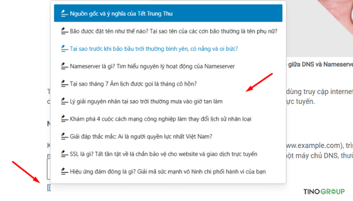 Cách chèn link bằng cú pháp hai dấu [[ ]]