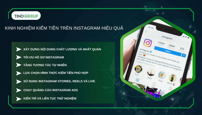 Kinh nghiệm kiếm tiền trên Instagram hiệu quả