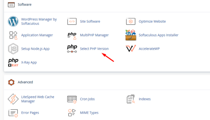 Chỉnh sửa cấu hình PHP trên cPanel