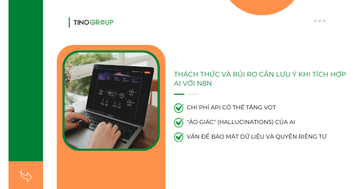 Thách thức và rủi ro cần lưu ý khi tích hợp AI với n8n