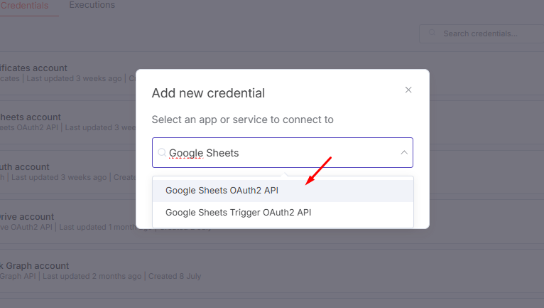 Cách tạo Credential