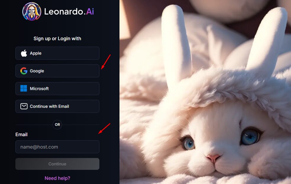Đăng ký tài khoản Leonardo AI