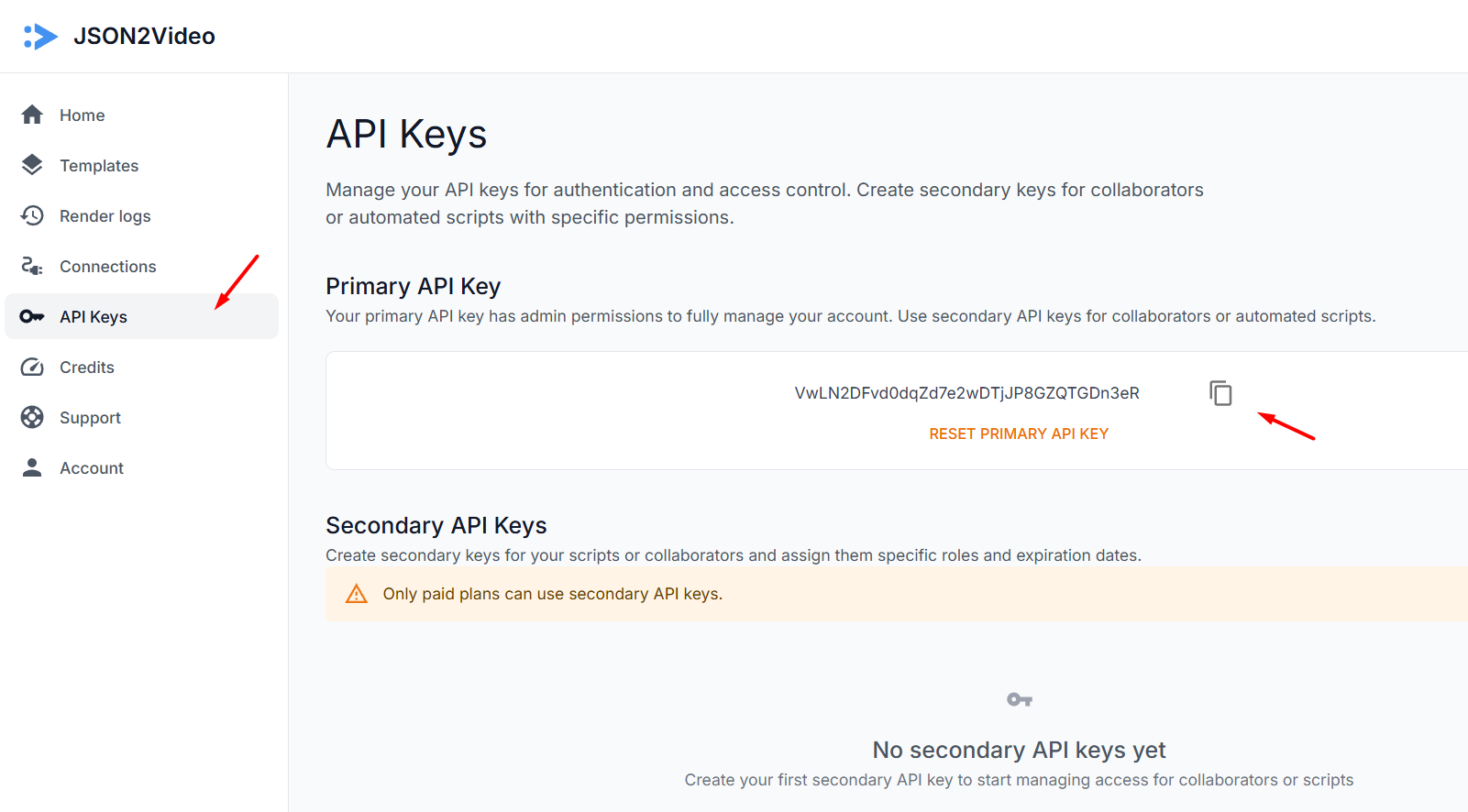 Quản lý API Keys