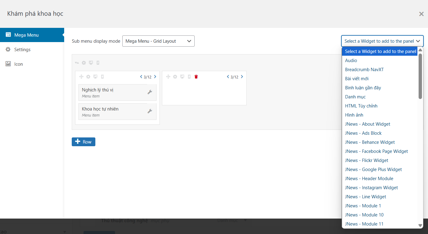 Cách thêm Mega Menu vào website WordPress 