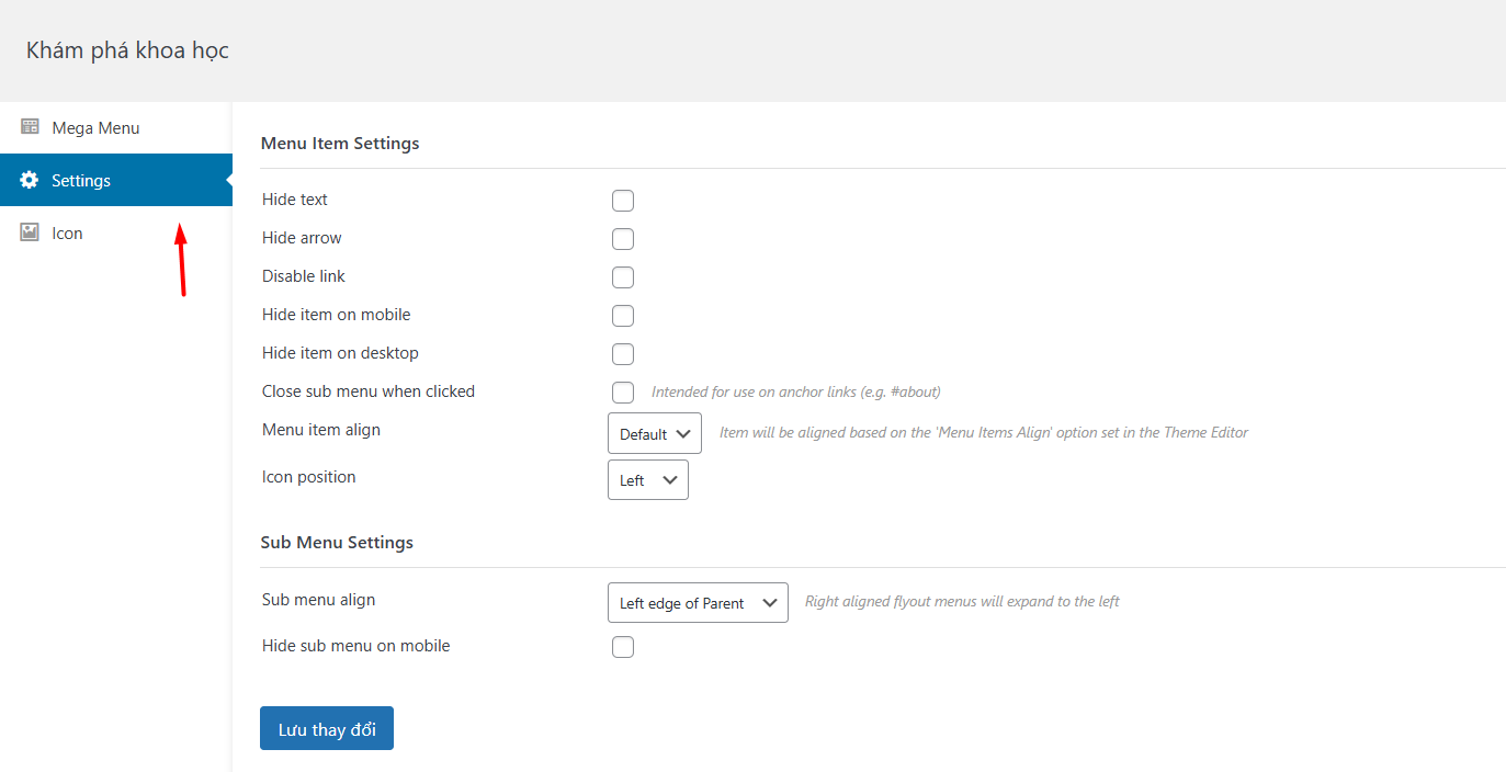 Cách thêm Mega Menu vào website WordPress 