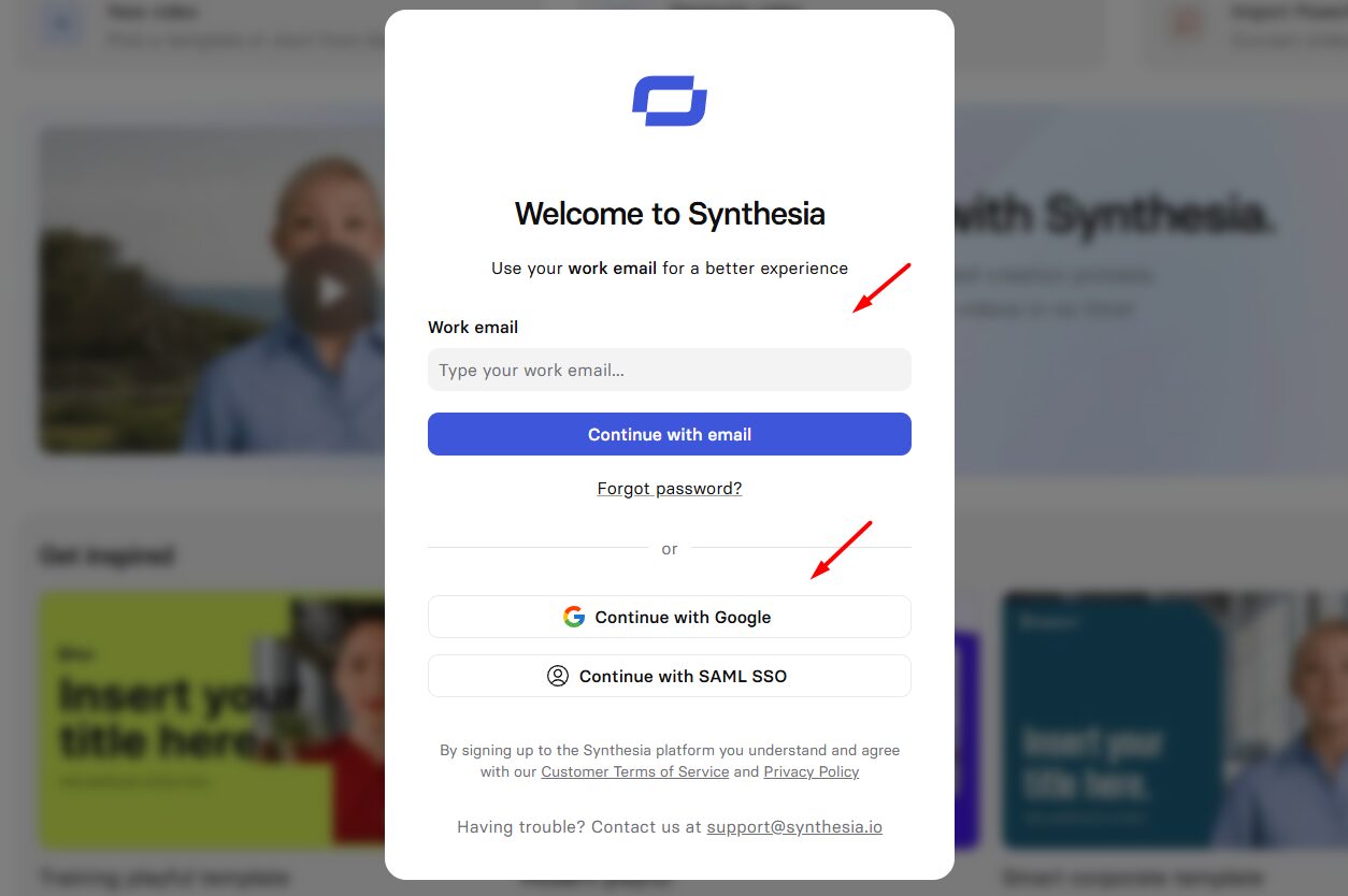 Cách đăng ký tài khoản Synthesia AI