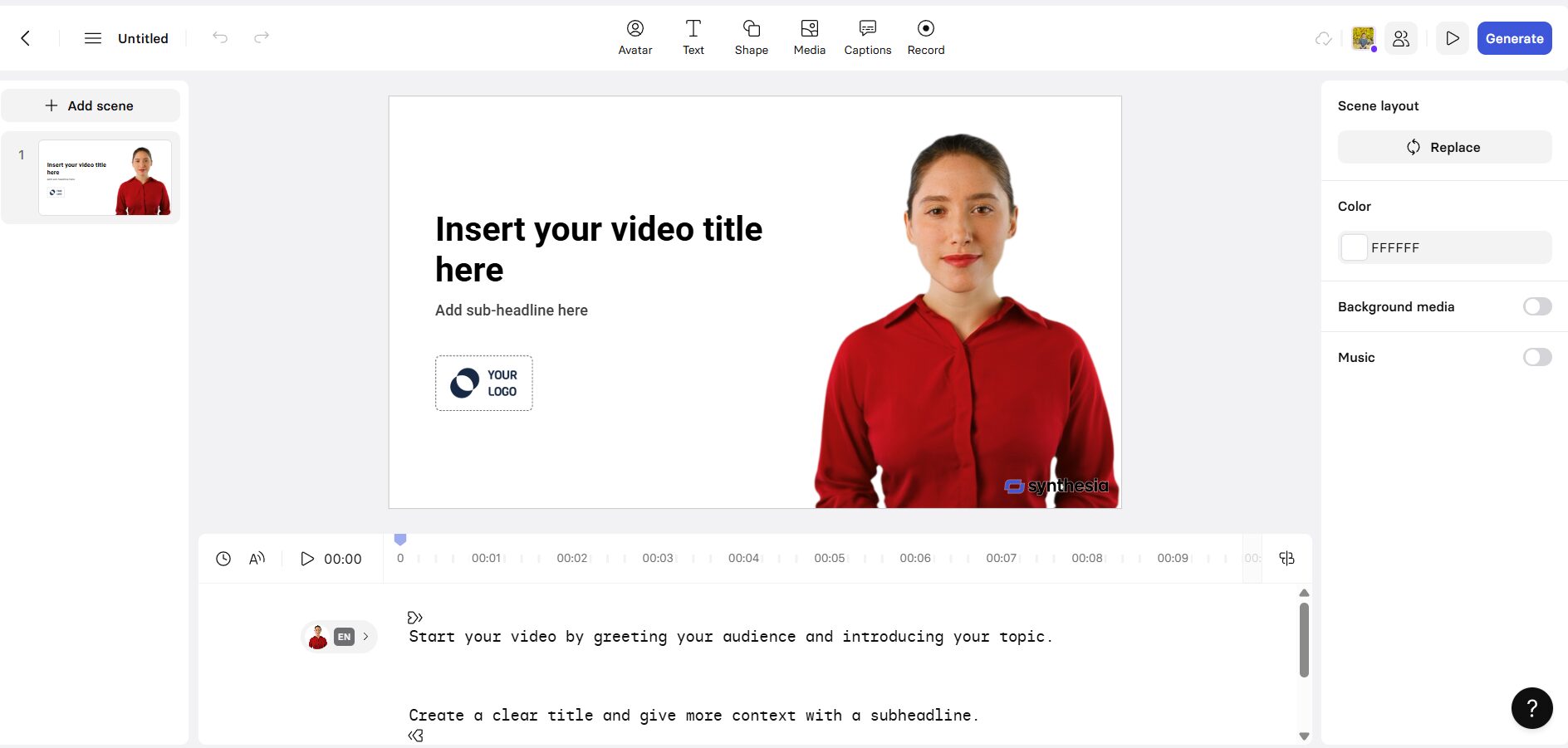 Bắt đầu một dự án video mới