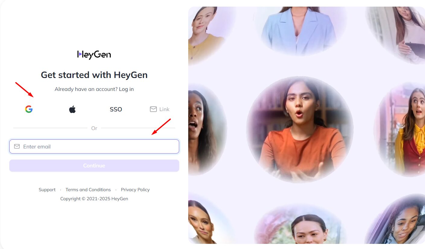 Đăng ký tài khoản HeyGen AI
