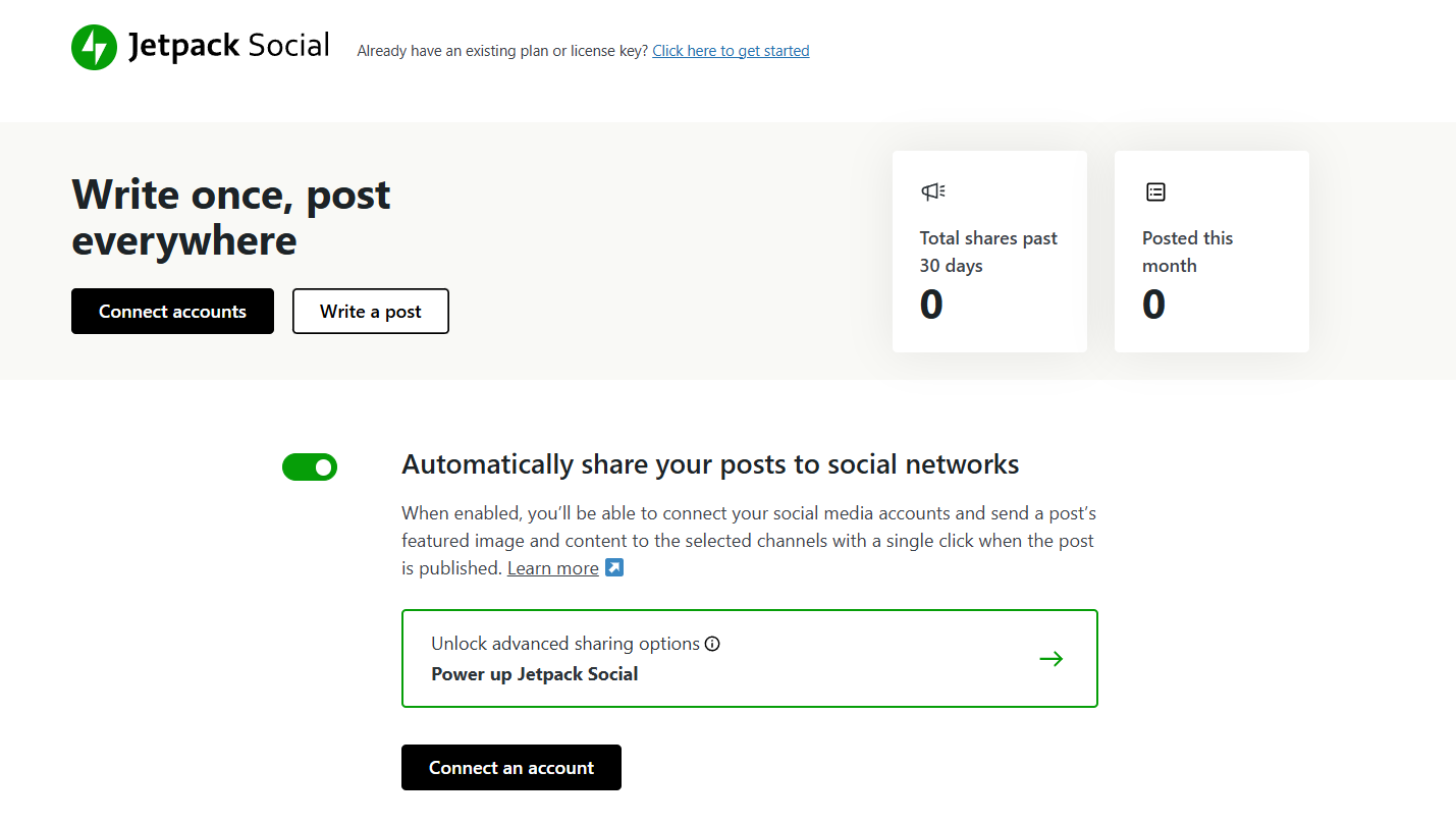 Tự động chia sẻ mạng xã hội (Jetpack Social)