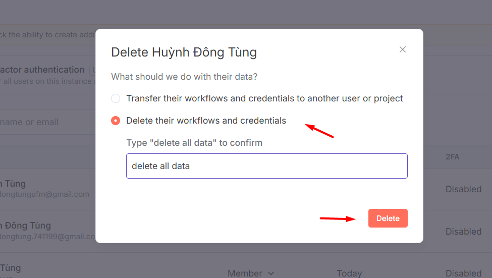 Cách xóa User khỏi n8n an toàn và hiệu quả