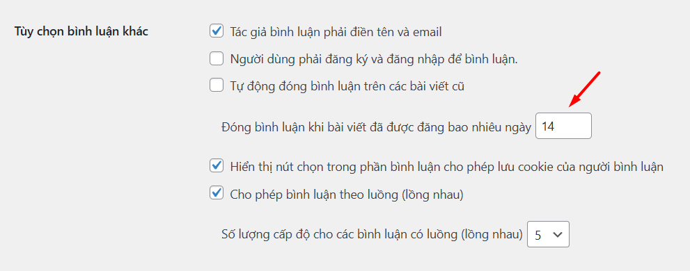 Tự động đóng bình luận cho bài viết cũ